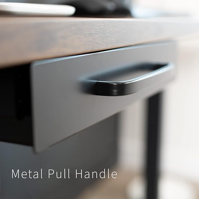 VIVO 13 inch Under Desk Mounted Sliding Pull-out Drawer for Office Desk, Pull Handle, Storage Organizer for Sit Stand Workstation, Black, DESK-DR1H-B (Pack of 3)