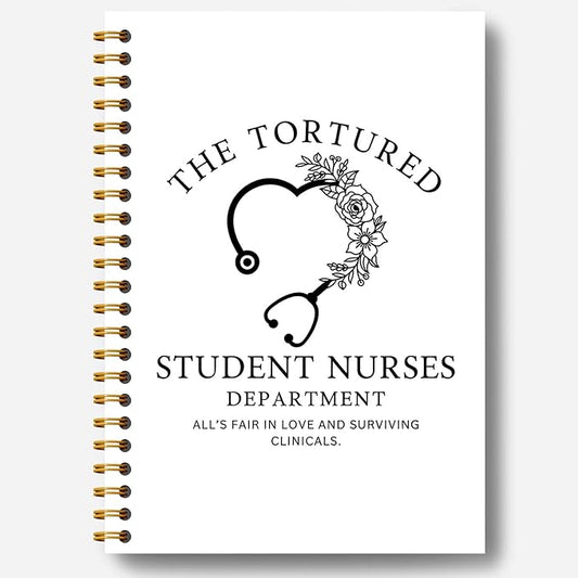 Funny Nurse Notebook, Nurse Appreciation Week Day Gifts Journal, Nursing Supplies for Nurses, Medical Stethoscope Nursing Hardcover Spiral Notebooks 5.5x8.3 Inch