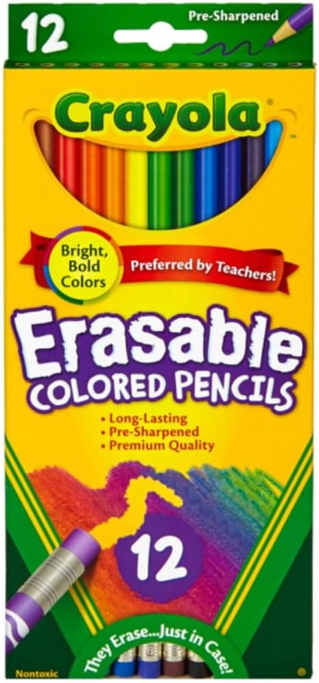 Bulk Buy: Crayola Erasable Colored Pencils 12/Pkg 68-4412 (3-Pack)