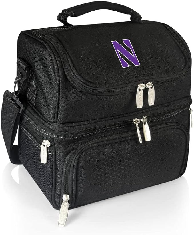 PICNIC TIME NCAA Nebraska Cornhuskers Pranzo Lunch Bag - Insulated Lunch Box with Picnic Set - Lunch Cooler Bag