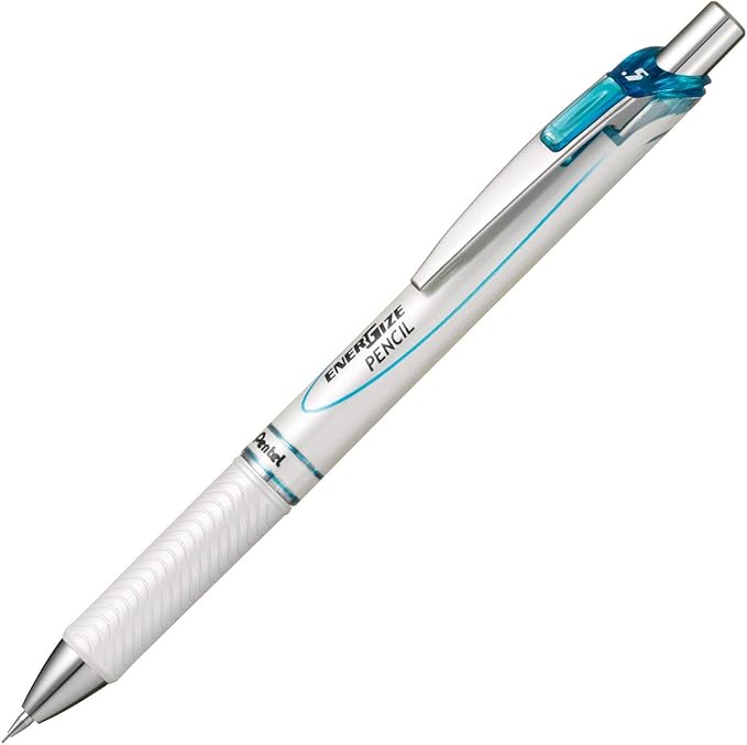 Pentel Mechanical Pencil, Energize, 0.5mm, Pearl White & Sky Blue (PL75-SW)