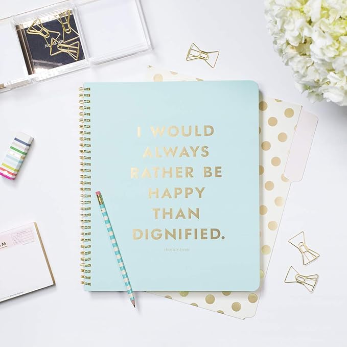 Kate Spade New York File Folder Set of 6, Letter Size Filing Organizers, Gold Dot