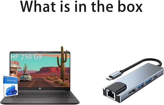 HP Laptop Computer 15.6 for Business Home and Student, with Office 365 for The Web, Windows 11 Home, Thin and Lightweight Notebook, IPS, Intel Dual Core, 32GB RAM, 1TB SSD, Wi-Fi6, Webam, with Hub