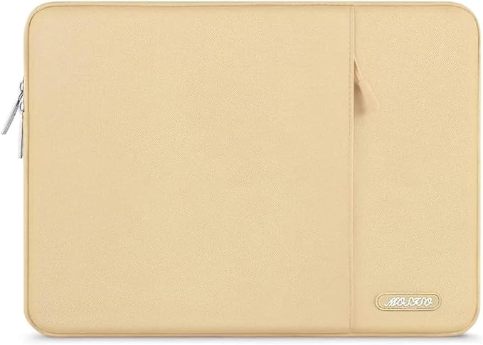 MOSISO Laptop Case 15 inch, 15 inch Laptop Sleeve Compatible with MacBook Air 15 M4 A3241 M3 A3114 M2 A2941 2025 2024 2023,Dell XPS 15,Polyester Vertical Computer Sleeve Bag with Pocket, Camel