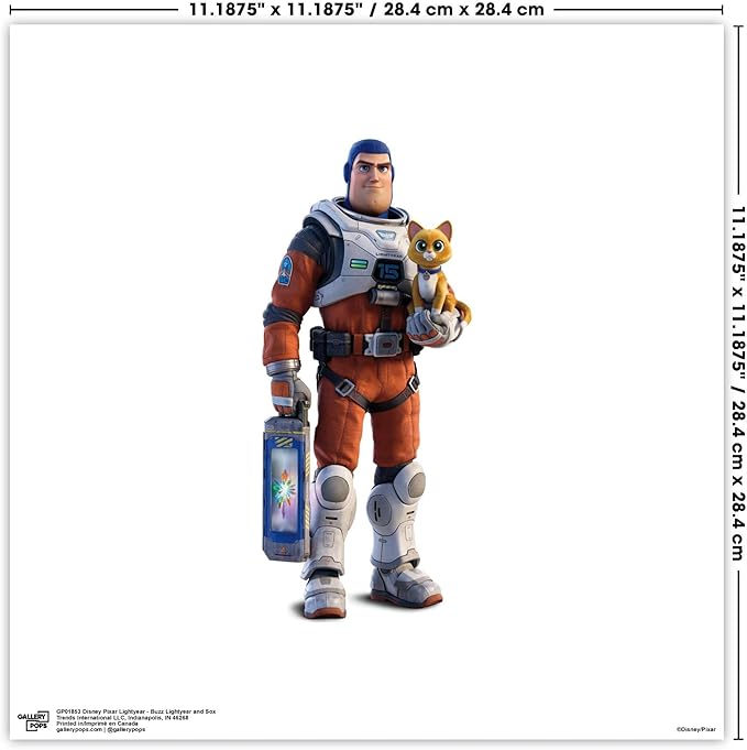 Trends International Gallery Pops Disney Pixar Lightyear - Buzz Lightyear and SOX Wall Art Wall Poster, 12" x 12", Unframed Version