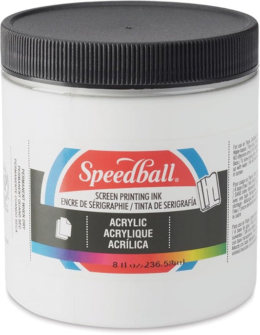 Speedball 004620, 4620, Acrylic Screen Printing Ink, 8 Fl Oz. 237 ml, White