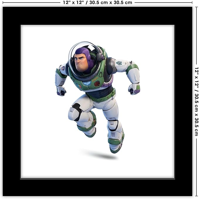 Trends International Gallery Pops Disney Pixar Lightyear - Buzz Lightyear Alpha Suit Wall Art Wall Poster, 12" x 12", Black Framed Version