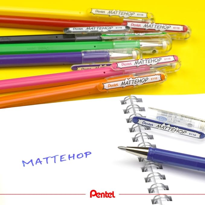 Pentel Matte Hop Sweet Color Ballpoint Pen, 7 Colors, K110-V7STB