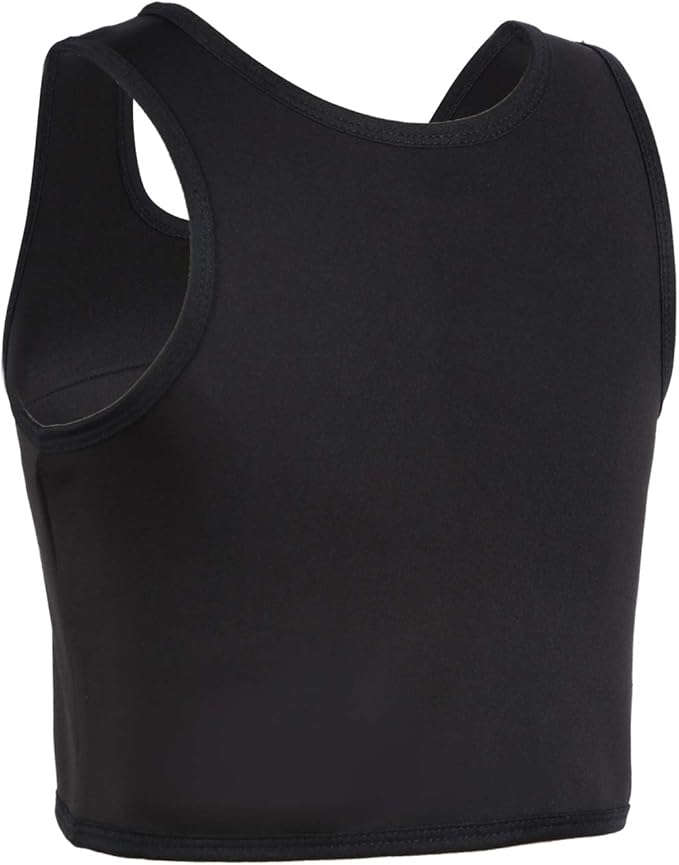 JARAZIN Zipper Chest Binder for Women Transgender FTM Half Elastic Band Bra Tank Top