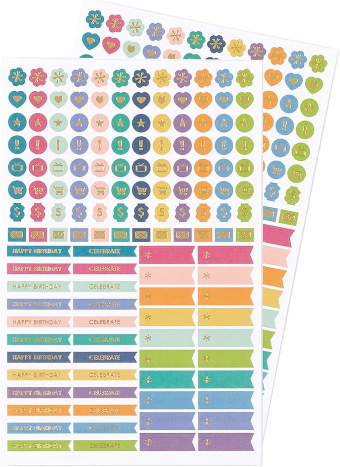 Erin Condren Undated 12 Months Customizable Agenda Petite Planner - Perfect for Tracking Monthly To-Dos or Monthly Project Goals. 140 Stickers Included