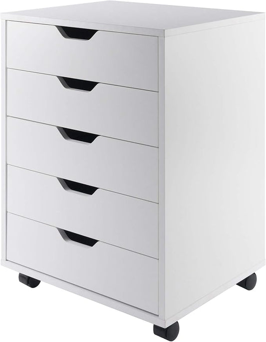 Winsome 10519 Halifax 5-Drawer Composite Wood Cabinet, White