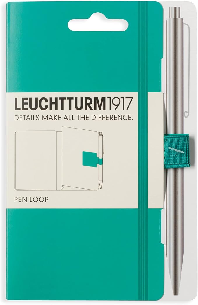 LEUCHTTURM1917 Self Adhesive Pen Loop Elastic Pen Holder (Emerald)
