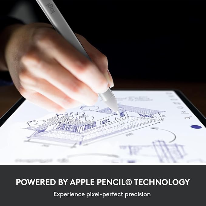 Logitech Flip Folio, Keyboard Case for iPad Pro 11-inch (M4) & iPad Air 11-inch (M2 & M3)(5th Gen - 2024) - Protective & Stowable Bluetooth Keyboard Case, Multi-Device Black+ Crayon Digital Pencil