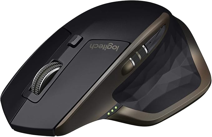 Logitech MX Master Wireless Mouse – High-Precision Sensor, Speed-Adaptive Scroll Wheel, Thumb Scroll Wheel, Easy-Switch up to 3 Devices