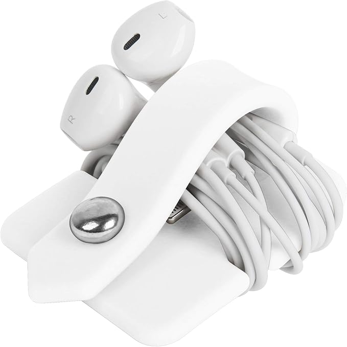 Cord Organizer Earbuds Holder Earphone Wrap Earphones Organizer Headset Headphone Earphone Wrap Winder Cord Manager Cable Winder White