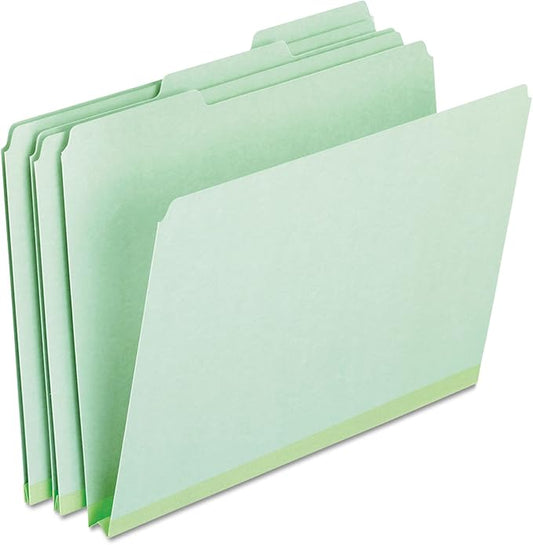 Pendaflex 17167 Pressboard Expanding File Folders, 1/3 Cut Top Tab, Letter, Green (Box of 25)