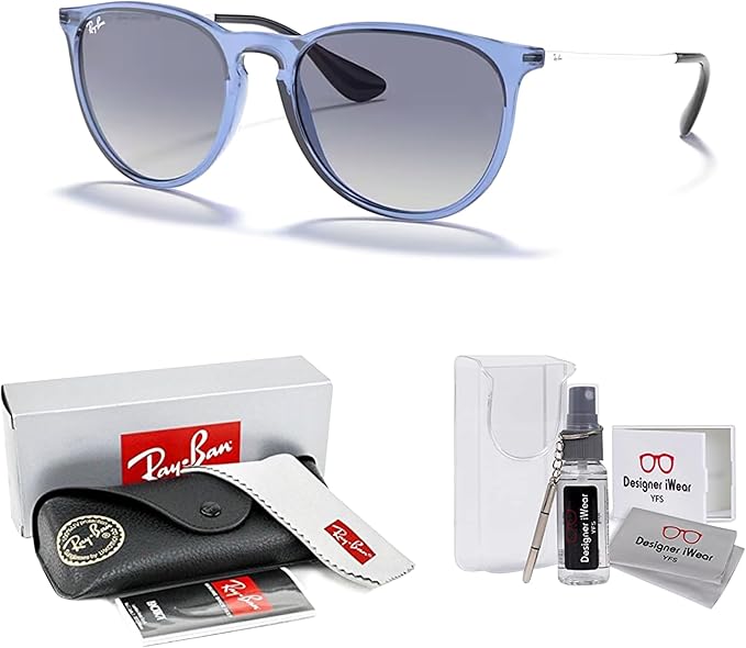 Ray-Ban RB4171 ERIKA Round Sunglasses For Women +BUNDLE with ACCESSORY EYEWEAR KIT