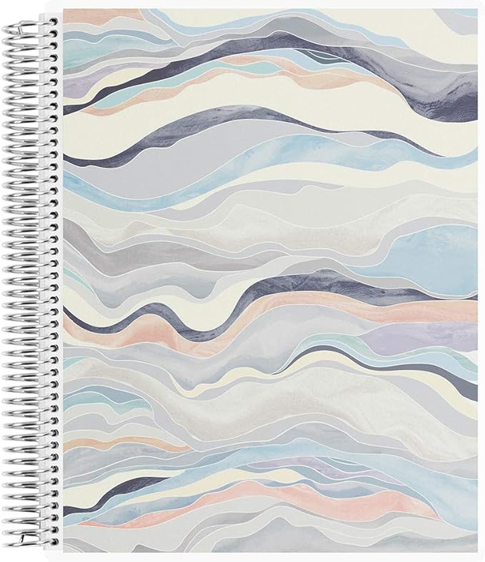 Erin Condren 8.5" X 11" Spiral Bound Dot Grid Journal Notebook - Layers Neutral, 5Mm Dot Grid, 160 Page Writing, Drawing & Art Notebook, 80Lb Thick Mohawk Paper, Stickers Included