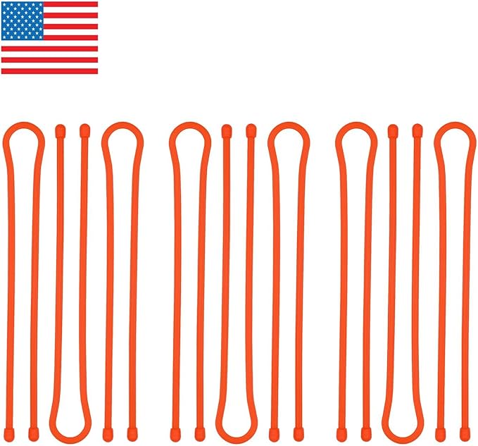 Nite Ize Gear Tie Original Reusable Rubber Twist Tie - Strong Bendable Wire for Indoor & Outdoor Use - Durable Rubber Exterior - Waterproof, UV-Resistant & Flexible Organizer - 24 inch (3 Pack)