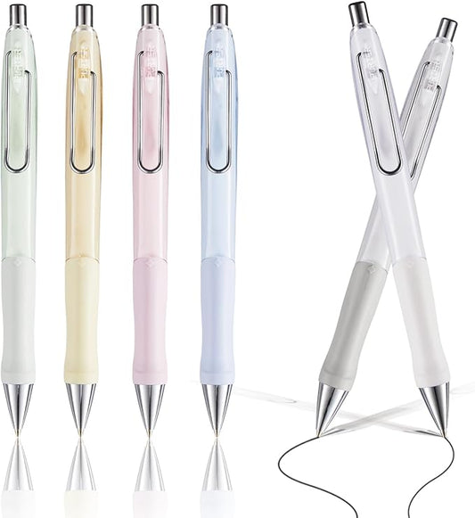 6-Pack 0.5mm Mechanical Pencils with Macaron Colors, Built-In Eraser, Copper Tip, Easy-Load Lead, Metal Clip, Soft Grip, for School, Office, Sketching, Drafting