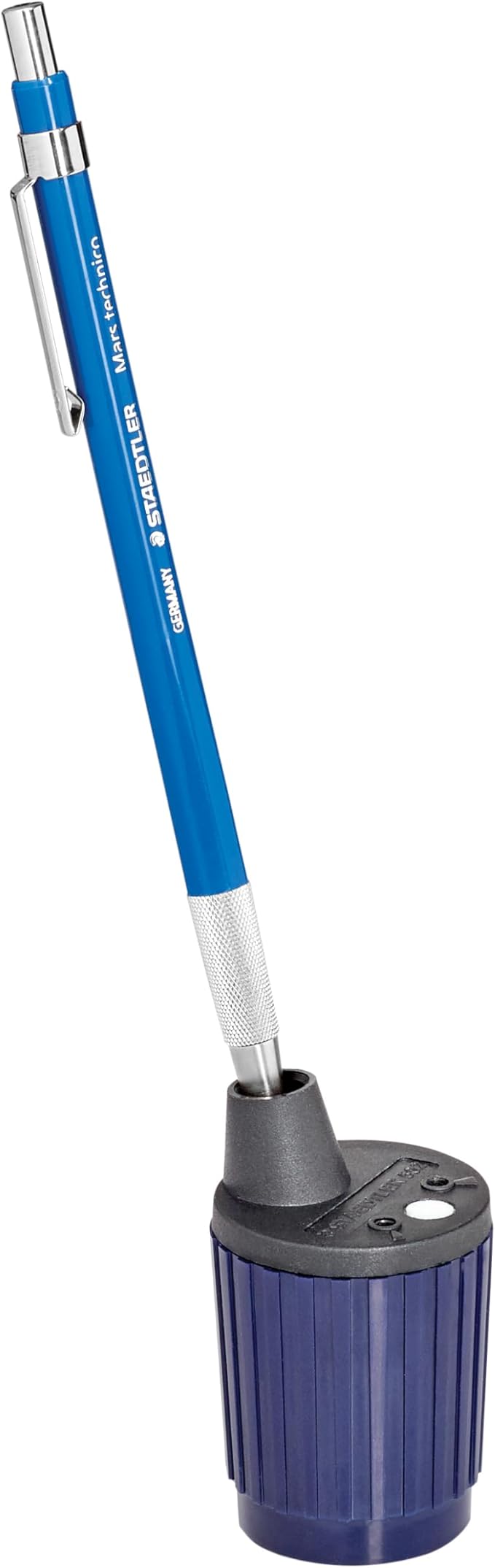 STAEDTLER Mars Lead Pointer - Precision Mechanical Pencil Sharpener with Auto-Stop for 2mm Pencils - Rotary Action with Dust Wiper & Adjustable Cone