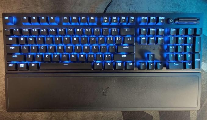 Razer BlackWidow V3 Mechanical Gaming Keyboard: Green Mechanical Switches - Tactile & Clicky - Chroma RGB Lighting - Compact Form Factor - Programmable Macro Functionality - USB Passthrough (Renewed)