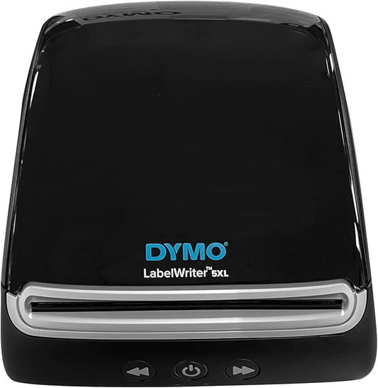 DYMO LabelWriter 5XL Direct Thermal Monochrome Wired Label Printer - USB and Ethernet Connectivity, 62 Labels Per Minute, 300 dpi, 4.16" Print Width - Includes 1 Rolls of 500 Labels