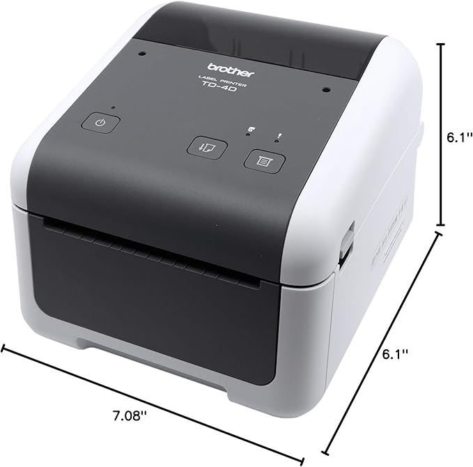 Brother TD4420DN 4-inch Thermal Desktop Barcode and Label Printer, 203 dpi, 8 IPS, Standard USB and Serial, Ethernet LAN