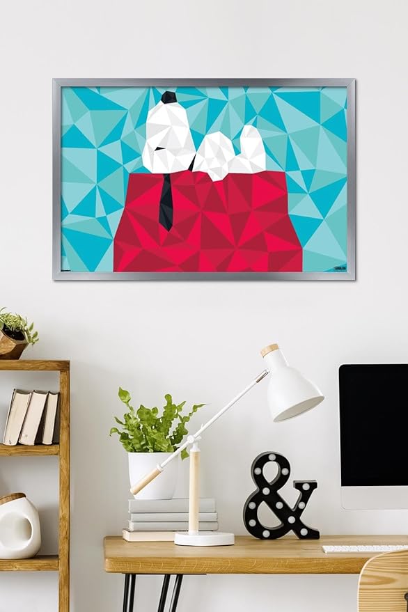 Peanuts: Astronomy-Geometry - Snoopy Wall Poster, 34L" x 22.4W", Silver Framed Version