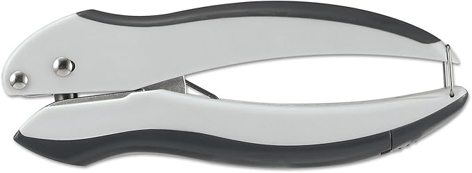 Bostitch Office EZ Squeeze One-Hole Punch, 10 Sheet Capacity, Lightweight, Gray/Blue (2402)