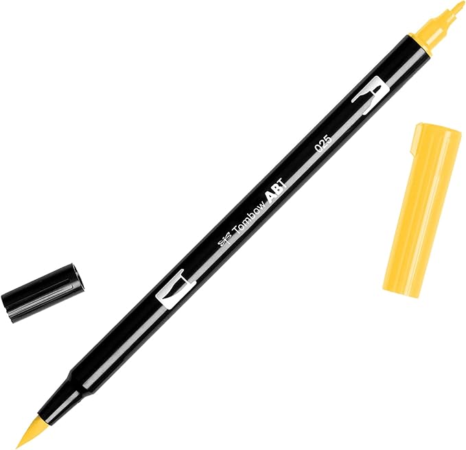 Tombow Dual Brush Pen Art Marker, 025 - Light Orange, 1-Pack