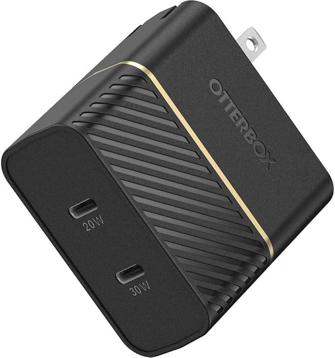 OtterBox Fast Charge USB Wall Charger, 50W Combined - Black