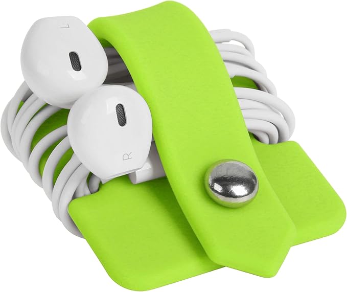 Cord Organizer Earbuds Holder Earphone Wrap Earphones Organizer Headset Headphone Earphone Wrap Winder Cord Manager Cable Winder Green