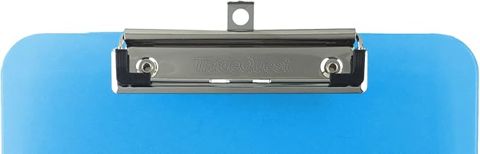 Trade Quest Plastic Clipboard Opaque Color Letter Size Low Profile Clip (Pack of 6) (Light Blue)