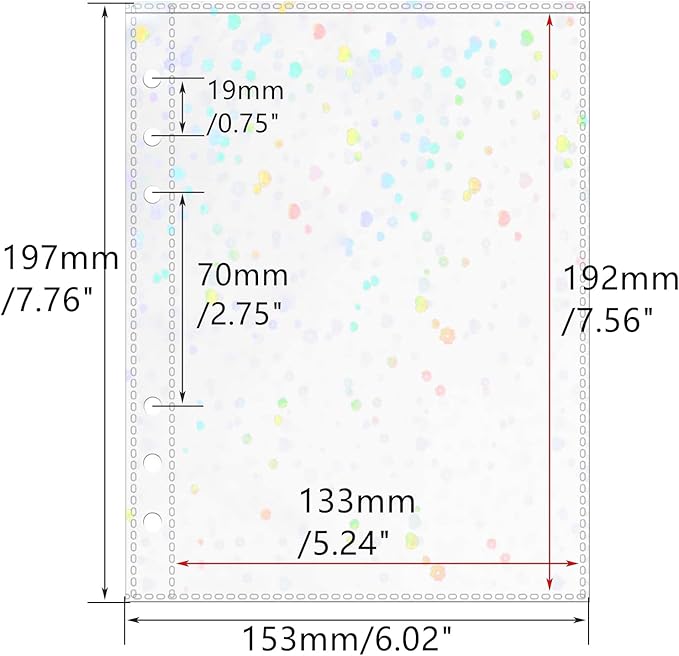 A5 Photocard Sleeves 20pcs Flower Flashing Clear Sheet Protectors 5.2'' x 7.5'' 1 Pocket Picture Card Insets PP Photo Album Refill Pages for 6 Ring Binder (Flower Flashing, A5-1Pocket)