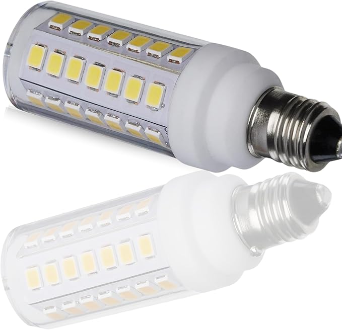 Satco 5W T6 LED Mini Candelabra Bulb, Clear Finish, 5000K Natural Light, 120 Volt, Residential Commercial, Indoor Enclosed Fixtures, Damp Locations, Chandeliers, Pendants, Accent Lighting