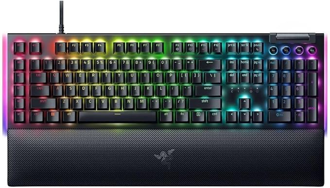 Razer RZ03-04690200 BlackWidow V4 Full Size Wired Mechanical Green Switch Gaming Keyboard with Chroma RGB