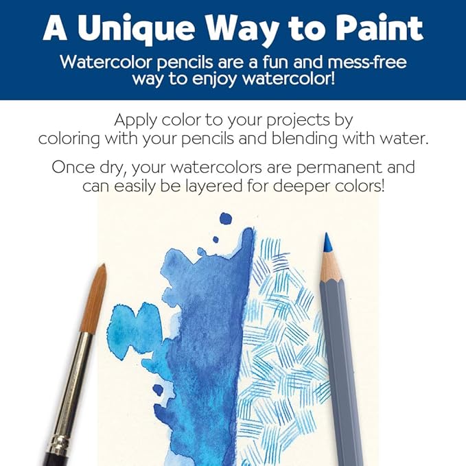 Faber-Castell Grip Watercolor EcoPencils: 12 Watercolor Pencils with Brush, Color Pencil Set, Art Supplies for Kids