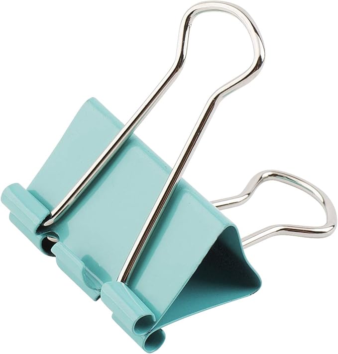 Mr. Pen- Binder Clips, 1.25 inch, 25 Pack, Colored Colored Binder Paper Clips Medium Size, Paper Clamps for Office Supplies, Home, School, Business, Document Organizing
