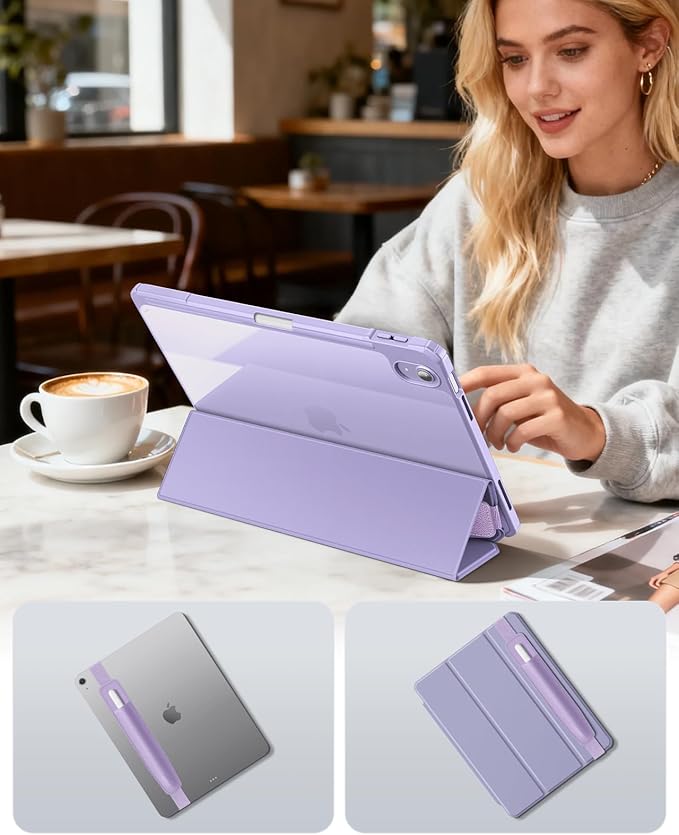 Fintie Detachable Pencil Holder with Elastic Band for iPad Case - Elastic Stylus Pouch Compatible with Apple Pencil Pro, Apple Pencil (USB-C / 1st / 2nd Gen) and Other Similar Size Stylus, Purple