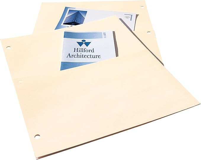 Avery Untabbed Double Pocket Dividers for 3 Ring Binders, Manila, Pack of 5 Dividers (03075)
