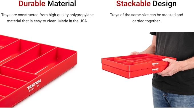 TEKTON 10-Compartment Organizer Tray (Red) | OTD11210 | Made in USA