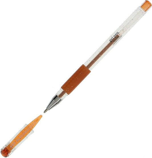 Art Alternatives Gel Pen, Glitter Khaki - Ballpoint - Non-Smear + Quick Dry - Writing, Drawing, Coloring, Journal, Planner