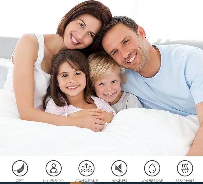 Utopia Bedding Mattress Protector Zippered Full XL Size, 100% Waterproof Bed Bug and Dust Mite Proof Mattress Encasement, Absorbent 6 Sided Mattress Cover