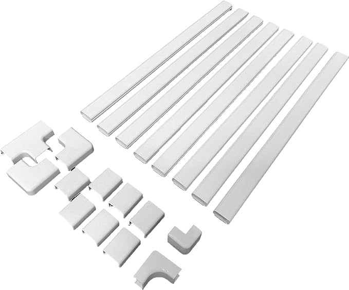 Legrand - Wiremold Cord Cover, White Cord Hider for Mounted TV, Sortable 12 Foot Cord Cover to Hide TV Cords