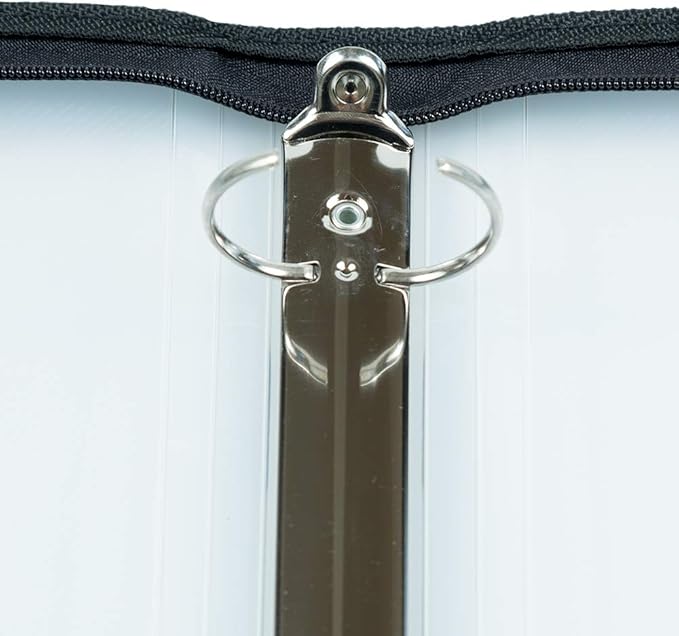 JAM PAPER Plastic Zipper 1.5 inch Binder - Clear 3 Ring Binder - Sold Individually