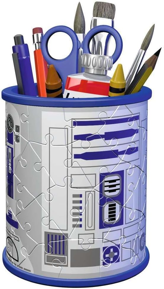 Ravensburger - 3D Puzzle Pencil Pot - Star Wars - Ages 6+ - 54 numbered pieces to assemble without glue - Accessories included - Height 9.5 cm - 11554