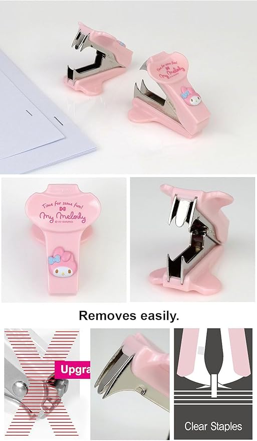 LENITH Cute Animal Face Staple Remover Staple Puller Removal Tool for Office Home － Pink Rabbit