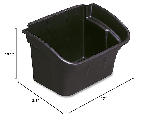 Rubbermaid Commercial Products Utility Cart 4-Gallon Bin, Black