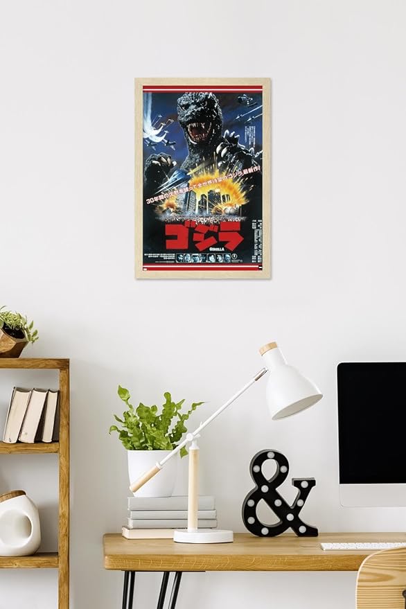 Trends International Godzilla - The Return Of Godzilla One Sheet Wall Poster, 22.4L x 14.7W, Blonde Framed Version